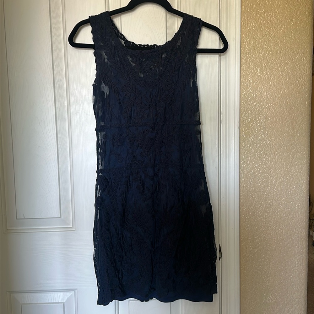 Express Navy blue lace express dress